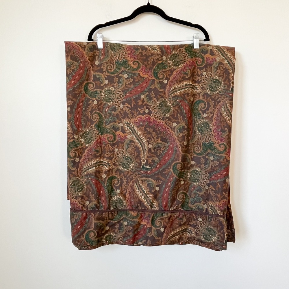 Lauren Ralph Lauren Rue Des Artistes Queen Flat Sheet Brown Paisley